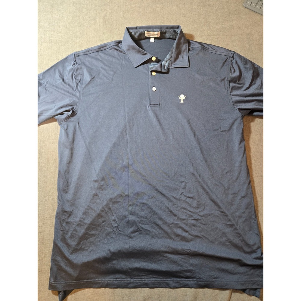 Peter Millar Polo Shirt Mens Extra Large Camo Collar Performance Golf Logo